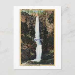 Columbia River, OR - Multnomah Herfsten en Benson Briefkaart