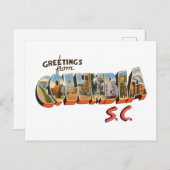 Columbia SC Briefkaart (Voorkant / Achterkant)