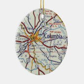 Columbia SC Map Keramisch Ornament (Rechts)