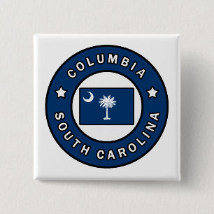 Columbia South Carolina Vierkante Button 5,1 Cm