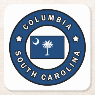 Columbia South Carolina Vierkante Kartonnen Onderzetter