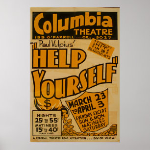 Columbia Theater Vintage Poster
