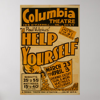 Columbia Theater Vintage Poster