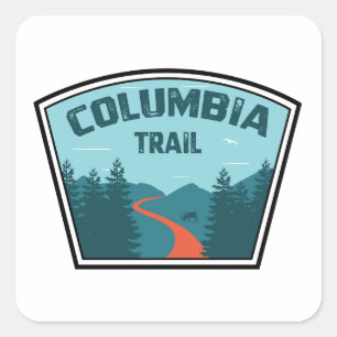 Columbia Trail New Jersey Vierkante Sticker