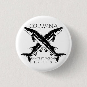 Columbia-White Sturgeon Vissende-Mini Button