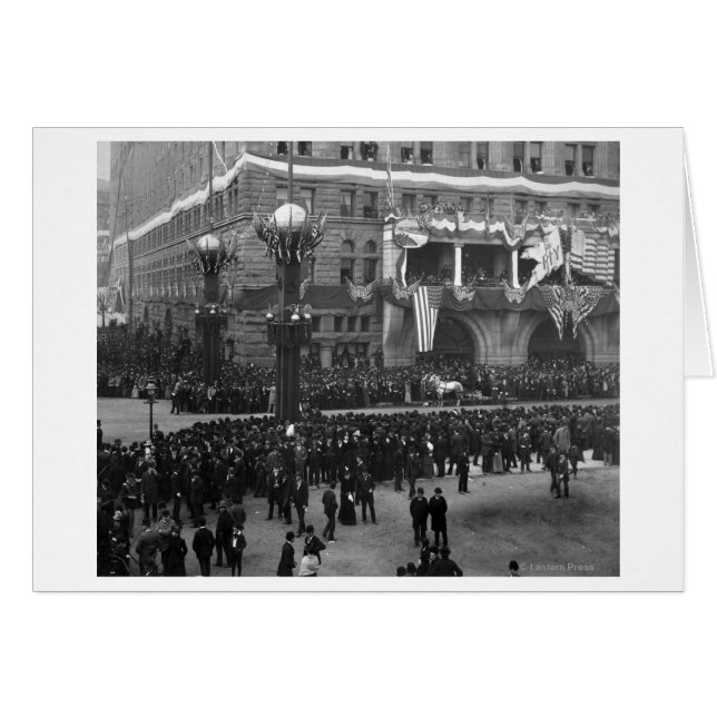 Columbiaanse parade-formatie op Lake Front Chicago (Voorkant Horizontaal)