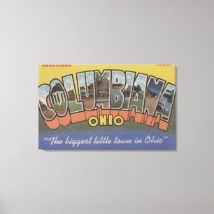 Columbiana, Ohio - Grote letterscènes Canvas Afdruk