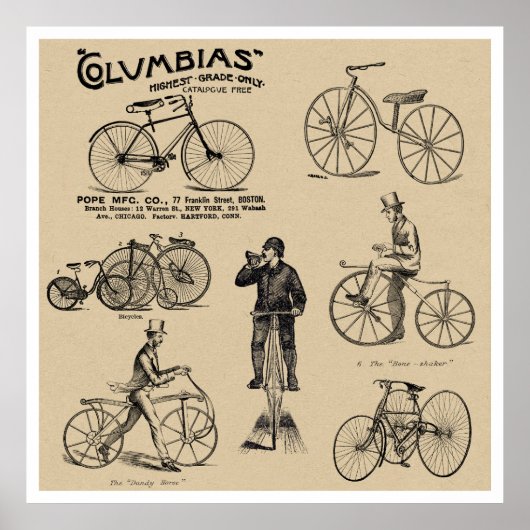 Columbias  fietsen poster (Voorkant)