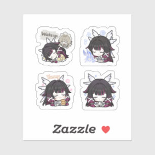 Columbina Genshin Impact 4 stickers op één vel