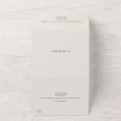 Columbine Alles in één bruiloft Art Nouveau All In One Uitnodiging (Buitenkant)