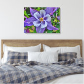 Columbine bloem canvas wrap (Insitu (Slaapkamer))