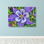 Columbine bloem canvas wrap (Insitu (Houten vloer))