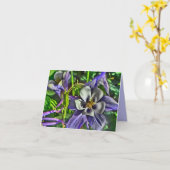 Columbine bloem notitiekaart (Gele Bloem)