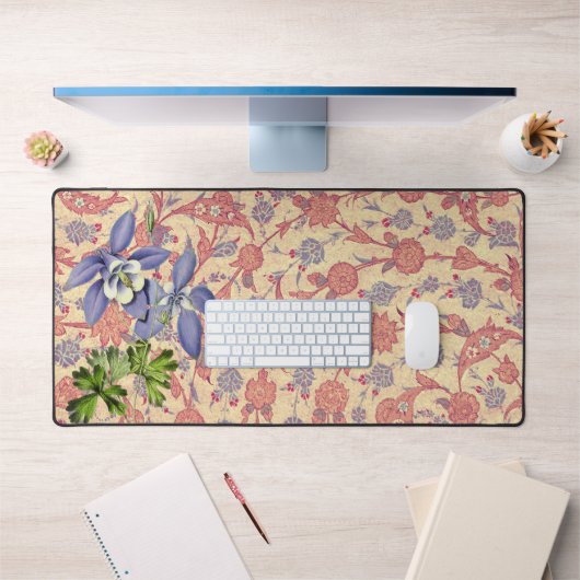 Columbine Blue Flower Art Desk Pad Mat (Kantoor 1)