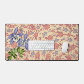 Columbine Blue Flower Art Desk Pad Mat (Keyboard & Muis)