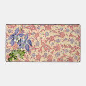 Columbine Blue Flower Art Desk Pad Mat (Voorkant)