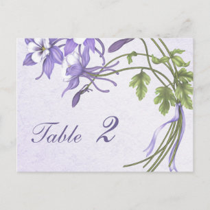 Columbine Boeket Tafelnummer (briefkaart)