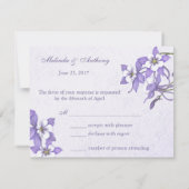 Columbine Bouquet 1 Cartes RSVP (Dos)