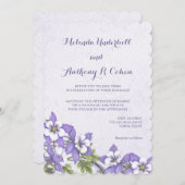 Columbine Bouquet Invitations de mariage (Devant / Derrière)