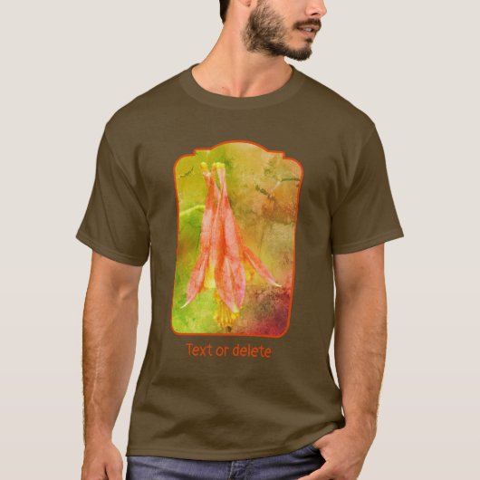 Columbine Flower Abstract Personalized T-Shirt (Devant)