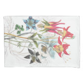  Columbine Flower Floral Bouquet Pillowcase Kussensloop (Voorkant)