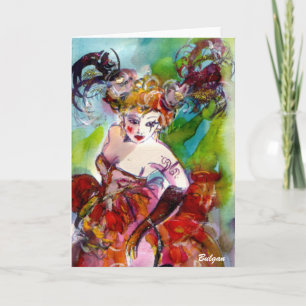 COLUMBINE/Venetiaanse Masquerade Ball Kaart