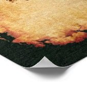 Columbus Agé Vieux Monde Carte Poster (Coin)