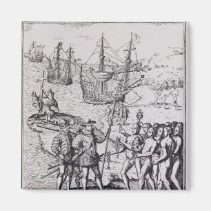 Columbus at Hispaniola 2 Magneet