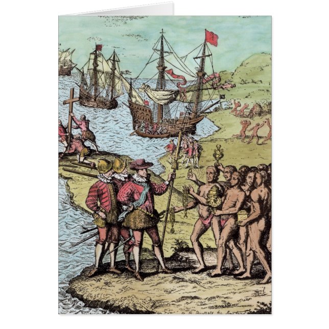 Columbus bij Hispaniola (Voorkant)