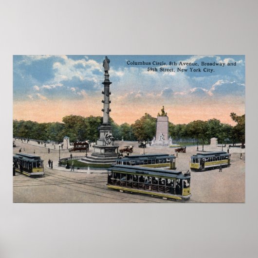 Columbus Circle & 8th Ave. Poster (Voorkant)