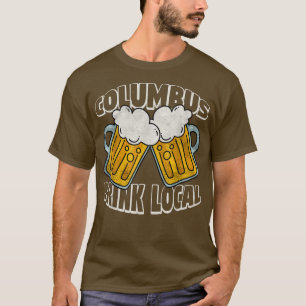 Columbus Craft Beer, Ohio Cold Beer Drinker Mannen T-shirt