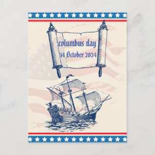 Columbus dag eer geschiedenis 14 oktober briefkaart