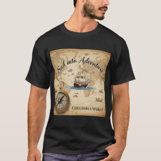 Columbus Day Adventure Map  T-shirt