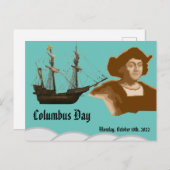 Columbus day briefkaart (Voorkant / Achterkant)