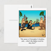 Columbus Day Humor Briefkaart (Voorkant / Achterkant)