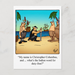 Columbus Day Humor Briefkaart