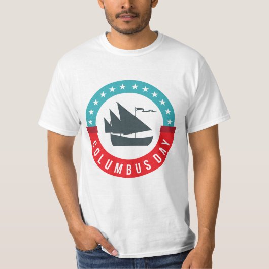 Columbus Day Mannen T Shirt (Voorkant)