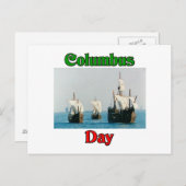 Columbus Day schepen Briefkaart (Voorkant / Achterkant)