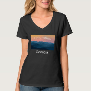 Columbus Georgia Berg zonsondergang geboortestad T-shirt