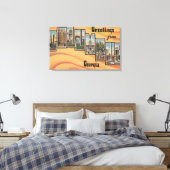 Columbus, Georgia - grote letterscènes Canvas Afdruk (Insitu (Slaapkamer))