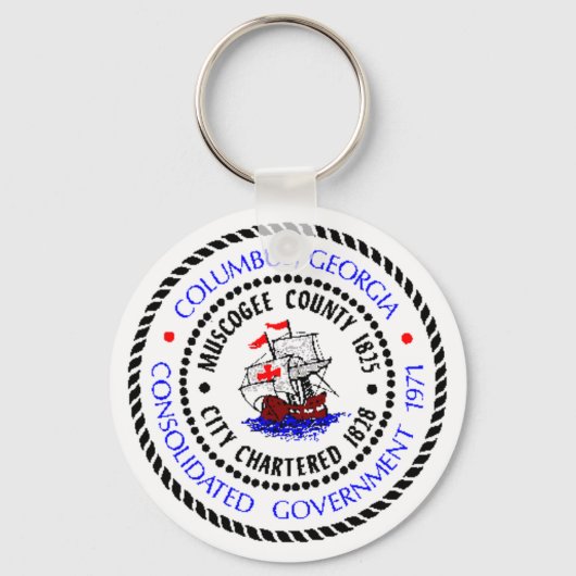 Columbus, Georgia Seal Sleutelhanger (Voorkant)