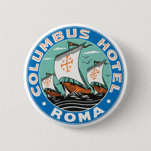 Columbus Hotel, Roma Ronde Button 5,7 Cm