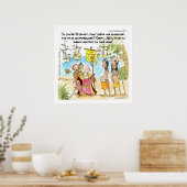 Columbus Immigre En Amérique Poster Drôle (Cuisine)