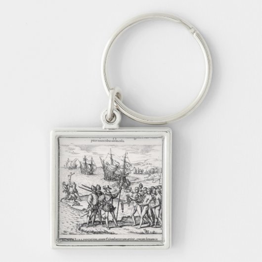 Columbus in wat het eerst India heet Sleutelhanger (Voorkant)