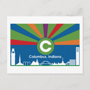 Columbus Indiana Flag Briefkaart