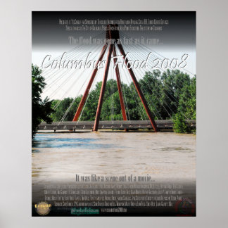 Columbus Indiana overstroming 2008 Poster