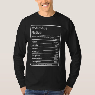 Columbus Native Funny Nutrition Pride T-shirt