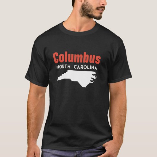 Columbus North Carolina USA State America Travel T-shirt (Voorkant)