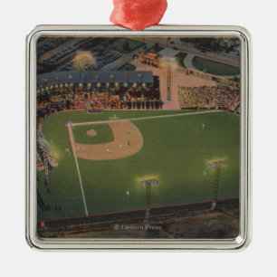 Columbus, OH - Aerial of Red Bird Baseball Metalen Ornament