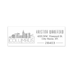 Columbus, Ohio City Aangepast zelfinkt adres Zelfinktende Stempel